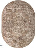 Cumpara ieftin Covor Oval Model Mira 24016-132, Marime 60 x 110 cm, Maro, Inaltime Fir 6 mm, Antialergic, Polipropilena, Living, Dormitor, Sufragerie, Birou