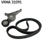 Set curea transmisie cu caneluri Seat Alhambra; VW Caddy III, California T5 Camper, Multivan T5, Sharan Motor 1.9 TDI, lungime 1215 mm, 21.36 mm, OE