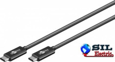 Cablu USB-C &amp;gt; USB-C Generation2 0.5 m negru, Goobay foto