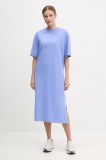 The North Face rochie din bumbac Oversized culoarea violet, maxi, oversize, NF0A8C2E0YI1
