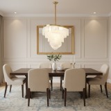 Candelabru din cristal Regalis, 15xE14, D80 cm, auriu