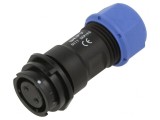 Mufă SY17 mamă 2 pini IP67 10A cablu 500V