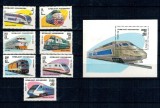 Madagascar 1993 - Locomotive, trenuri, serie si colita neuzata