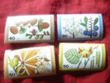 Serie Berlin 1997 - Flora - Fructe , 4 valori, Nestampilat