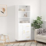 vidaXL Dulap &icirc;nalt, alb, 69,5x34x180 cm, lemn compozit