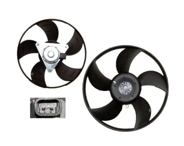 GMV ventilator radiator Fiat Albea (178), 2001-2012, motor 1.2, benzina, fara AC, 180 W; 320 mm; 2 pini,