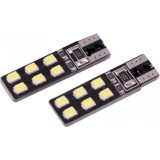 Set 2 becuri auto W5W/ T10 -2835-12 smd albastru deschis