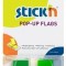 Film Index Autoadeziv 45 X 25mm, 50 File/set, Cu Dispenser, Stick&quot;n Pop-up - Transparent/verde