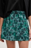 adidas fustă Animal Print 3-Stripes culoarea verde, mini, evazati, JM1848