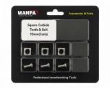 Dinți de Schimb MANPA TOOLS &ndash; Triunghiulari și Pătrați (Vidia) + Șuruburi Fixare, Alege varianta dintilor 3 buc Dinți Pătrați - 10mm