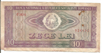 bancnota-10 lei 1966 foto