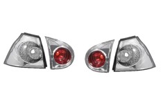 Set stopuri tuning VW GOLF 5 (1K), 10.2003-05.2009, model Hatchback, Taiwan, partea stanga+dreapta, LED; transparent, argintiu; cu lampa interioara; foto