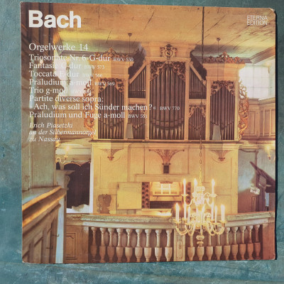 Vinil Bach, Orgelwerke auf Silbermannorgeln 14, Eterna made DDR foto