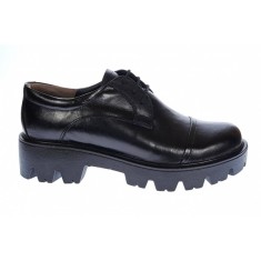 OFERTA marimea 40 - Pantofi dama casual din piele naturala, negri - LP11N