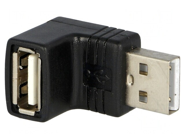 Adaptor USB 2.0 Unghi Aurit USB A Soclu la USB A Mufă