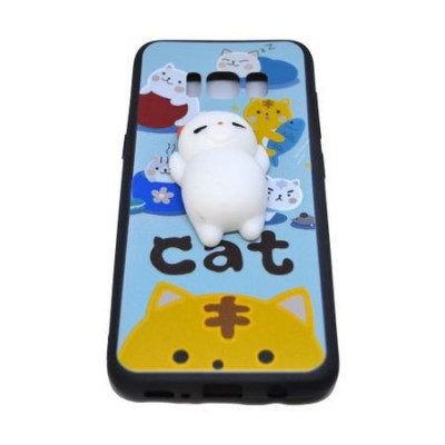 Pachet husa Samsung Galaxy S8 MyStyle Squishy Blue cu folie de protectie gratis foto