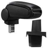 Cotieră pentru &Scaron;koda Octavia 2 (02.2004-06.2013) negru piele ecologica cu cusatura alba ()
