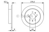 Disc frana SUZUKI SWIFT III (MZ, EZ) (2005 - 2016) BOSCH 0 986 479 D34