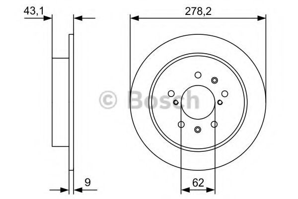 Disc frana SUZUKI SWIFT III (MZ, EZ) (2005 - 2016) BOSCH 0 986 479 D34