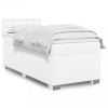 VidaXL Pat box spring cu saltea, alb, 90x190 cm, piele ecologică 3288401