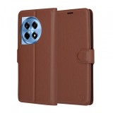 Husa pentru OnePlus 12R, Techsuit, Leather Folio, Maro