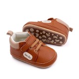 Pantofiori maro pentru baietei - Baby Boy (Marime Disponibila: 3-6 luni