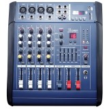 Cumpara ieftin Mixer audio profesional cu amplificare, putere 2x250 W, 4 canale, 16 efecte,