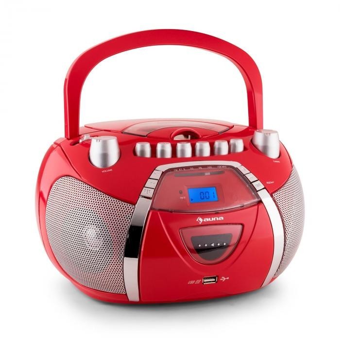 Auna Beegirl recorder Radio CD MP3 USB roșu Auna Beegirl recorder Radio CD MP3 USB roșu
