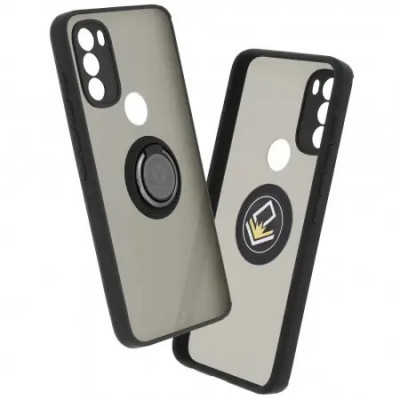 Husa Antisoc Motorola Moto G71 5G cu Inel Negru Glinth foto