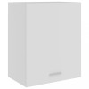 Dulap suspendat bucatarie Gossi, 50x31x60 cm, lemn alb, 2 rafturi, depozitare vase, montaj perete