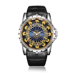 Ceas barbatesc de mana Onola Quartz Analog Casual Fashion Negru Auriu