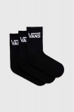 Vans sosete 3-pack femei, culoarea negru