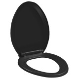 Cumpara ieftin Capac WC cu inchidere silentioasa, eliberare rapida, negru
