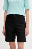Columbia pantaloni scurți outdoor Leslie Falls culoarea negru, neted, medium waist, 2119193