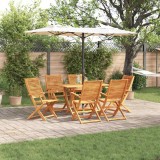 vidaXL Set de masă pentru grădină 7 pcs Maro Lemn Solid de Acacia 3375757