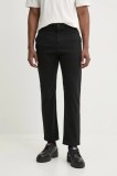 HUGO pantaloni bărbați, culoarea negru, drept, 50530886
