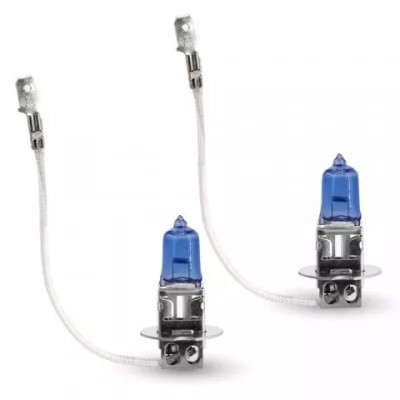 Set de 2 becuri Halogen H3 100W +110% intensitate Alb Xenon 12V Carguard foto