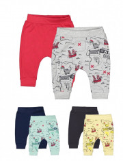 Set de 2 perechi de pantaloni Dino pentru bebelusi, Tongs baby (Culoare: Galben, Marime: 12-18 Luni) foto