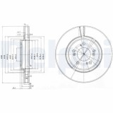 Set discuri frana Acura Rl; Honda Accord 6 (Ck, Legend 3 (Ka), 3.5, 2.2 Type-R (CH1), 3.5 1 24V (KA9), punte fata, 300x28, ventilat, DELPHI