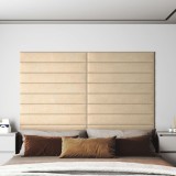 VidaXL Panouri de perete 12 buc. crem 90x15 cm textil 1,62 m&sup2;