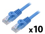 Patch cord U/UTP 6 litat CCA PVC albastru 1m 26AWG