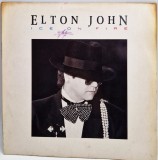 Elton John - Ice On Fire NM / VG vinil LP disc muzica pop rock The Rocket Company Franta 1985