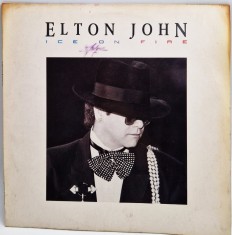 Elton John - Ice On Fire NM / VG vinil LP disc muzica pop rock The Rocket Company Franta 1985