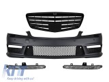 Bumper frontal A Design tip S63, S65 cu grilaj lacuit negru, potrivit pentru Mercedes S-Class W221 2006-2013 cu lumini de zi Performance AutoTuning