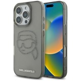 Husa pentru iPhone 16 Pro - Karl Lagerfeld IML Rhinestones (KLHCP16LHKHDCELK) - Karl Head