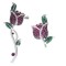 Cercei Asimetrici Red Roses