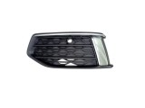 Grila bara protectie, spoiler Audi A6 (C8), 03.2018-, montare fata, stanga, cu gauri senzori parcare (PDC); ornament: cromat, RapidAuto