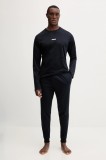 BOSS pijamale de bumbac culoarea bleumarin, cu imprimeu, 50550547