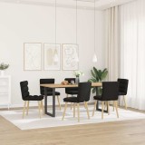 VidaXL Scaune de sufragerie 6 buc. negru material textil