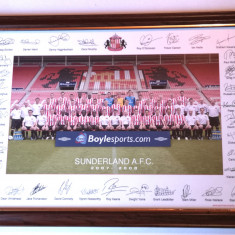 Foto-poster inramat- echipa de fotbal AFC SUNDERLAND(Anglia) autografe printate